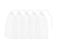 Mipcase Bolsas de Filtro de Malla para Acuarios, 5 Bolsas Reutilizables de Nylon Cordón, 180 Micras, Tamaño 3,7 X 7,6 Pulgadas, para Accesorios de Peceras y Estanques