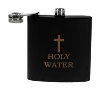 Mipcase Botella de Agua de Acero Inoxidable con Cruz Petaca Portátil para Vino y Agua Frasco para Actividades al Aire Símbolo de Fe y Devoción