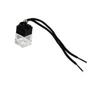 Mipcase Botella De Perfume Para Colgar El Coche 5 Piezas Negras Vidrio Vacío Decorativo Para Aromaterapia Coche Interior Ambientador Adecuado Para Uso Oficina y Dormitorio