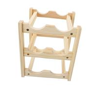 Mipcase Botellero de Vino de Madera Natural Soporte para Almacenamiento Doméstico Estante de Exhibición para Dos Botellas Diseño Compacto y Funcional para Hogar y Bar