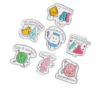 Mipcase Broche de Solapa de Metal Laboratorio Química 7 Piezas Estilo Aleatorio para Mujer Accesorios Ropa Decorativos Creativos