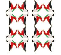 Mipcase Broche de Solapa Pájaro de Paz de Aleación de Zinc Pin Bandera de Palestina 16 Unidades para Trajes Ropa y Mochilas Símbolo de Paz Multicultural Accesorio Unisex