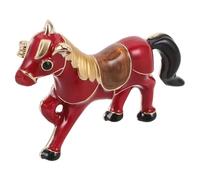 Mipcase Broche para Mujer de Pequeño Caballo Rojo Broche Vintage de Arte Ecuestre Accesorio Decorativo Simbólico para Carnaval Navidad y Regalos Obsequios