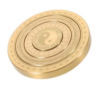 Mipcase Brújula Bagua de Latón Mini, Dorada, Giratoria, Diseño Compacto y Portátil, Estilo Feng Shui Tradicional, Decoración para Hogar y Colección