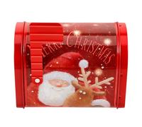 Mipcase Buzón de Hojalata Navideño Lata para Dulces Caja de Hojalata para Guardar Galletas Pasteles y Dulces Temporada de Navidad para Decorar y Regalar