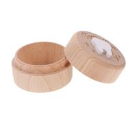 Mipcase Caja de Madera para Dientes de Leche Niño Niña Organizador Compacto para Coleccionar Dientes y Cabello Recuerdo Infantil para Niñas