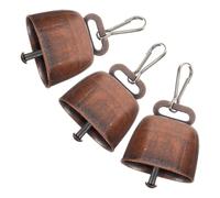 Mipcase Campanas de Pastoreo de Metal Rojo Antiguo 3 Piezas Campana Ruidosa para Ganado de Hierro para Agricultura y Suministros de Manejo en Granja