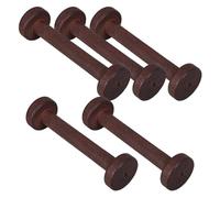 Mipcase Carretes de Hilo de Madera Vintage Marrón 5 Pcs, Bobinas de Costura sin Terminar 96 Mm X 28 Mm para Manualidades, Organización de Cordón y Proyectos de Bricolaje