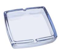 Mipcase Cenicero Cuadrado de Cristal Pequeño Transparente Diseño Antivuelco para Uso en Interiores y Exteriores en Oficina y Hogar