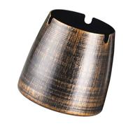 Mipcase Cenicero De Metal Vintage Mediano De Cobre Clásico, Contenedor De Cenizas Creativo y Delicado, para Hogar, Restaurante, Bar y Cafetería, Decoración Retro Elegante