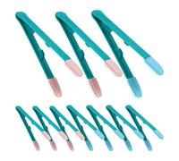 Mipcase Cepillo para Limpieza de Lágrimas de Gato y Perro 10 Unidades 5 Rosa Verde 5 Azul Verde Pinzas para Costras en Ojos de Cachorros Cuidado Ocular Suave y Eficaz para Mascotas