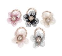 Mipcase Cintas Pelo Flores de Perla y Fijar el Cabello en Su Lugar 5 Piezas Diseño Delicado Varios estilos y Material de Tela Adecuado para Bailar para Niñas y Mujeres