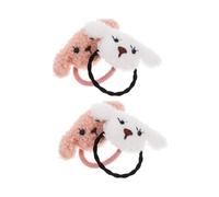 Mipcase Cintas Pelo para Perros Pequeños y Gatos, Accesorios Cabello Gomas Elásticas, Set de 4 Piezas en Color Claro y Rosa, Ligeras y Suaves, Ideales para Mascotas y Niños