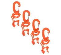 Mipcase Clips Dobles para Manguera de Buceo 10x10 Mm, Soporte Ajustable para Regulador, Hebillas Resistentes Color Naranja, 4 Piezas para Accesorios de Snorkel y Equipo de Buceo