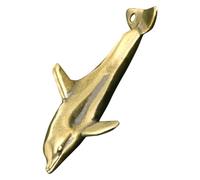 Mipcase Colgante Llavero Delfín de Latón Vintage Decoración DIY Ligera y Compacta para Manualidades y Adornos Hogareños