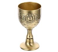 Mipcase Copa de Vino Blanco Alta de 25 Ml Patrón en y Acabado Metálico Dorado para Degustación y Eventos Obsequios