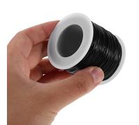 Mipcase Cordón Elástico para Abalorios 12 MM Negro 100 M 2 Rollos Hilo para Hacer Pulseras Collares y Manualidades Cuerda Redonda Resistente para Joyería y Suministros de Bricolaje