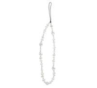 Mipcase Correa de Muñeca para Teléfono Móvil con Cuentas de Perla y Cristal Facetado Decoración Bohemia Colgante Anti-pérdida Compatible con Fundas Uso Oficina y Exterior