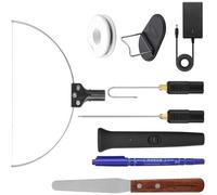 Mipcase Cortador de Espuma Eléctrico 9 Piezas Herramienta de Corte Caliente Alambre Calefactor 18W Voltaje Ac220V Kit para Manualidades y Corte Preciso de Tableros de Espuma