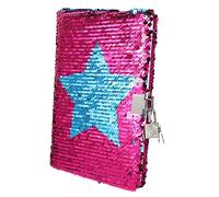 Mipcase Cuaderno con Lentejuelas Reversibles Bloc de Notas para Diseño Adorable y Cierre con Llave Portátil y para Diario y Escritura Creativa