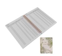 Mipcase Cuaderno de Contabilidad para Empresas y Uso Personal Libro de Registro Bancario Papel Resistente al Sangrado Formato Papel Diseño de Enredadera Planificador de Presupuesto y