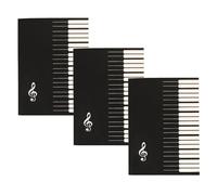 Mipcase Cuaderno de Pentagramas para Piano y Guitarra 3 Unidades Libro de Música Portátil Papel Grueso sin Traspaso de Tinta Tamaño Pequeño y Práctico para Práctica y Composición