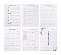 Mipcase Cuaderno de Práctica para Extensiones de Pestañas Hojas Realistas Kit de Entrenamiento para Principiantes Libro Guía de Mapeo y Técnica Adecuado para Formación en Salones y