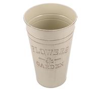 Mipcase Cubo de Flores de Metal Vintage sin Asas 25 Cm Alto, Maceta Rústica de Hierro Envejecido para Decoración de Escritorio, Comedor y Salón, Contenedor Floral Resistente para Arreglos