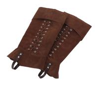 Mipcase Cubrezapatos Medievales Marrones para Hombre Cubiertas de Botas Estilo Renacentista y Steampunk Polainas Resistentes para Disfraces de Halloween y Cosplay Histórico