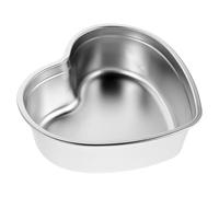 Mipcase Cuenco de Acero Inoxidable Forma de Corazón para Aperitivos | Plata, Estilo Minimalista Moderno, Uso Diario y Cenas de Sushi, Adecuado para Parejas y Anfitriones