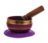 Mipcase Cuenco Tibetano de Cobre para y Yoga con Almohadilla y Cuenco Budista para Relajación y Oración Accesorio Manual de Nepal para Sanación y Decoración Zen