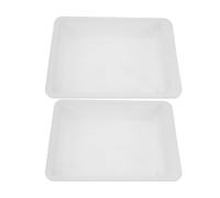 Mipcase Cuencos Rectangulares para Hacer Papel 2 Piezas Recipiente Plástico Blanco para Manualidades DIY Accesorio para Flores Secas y Proyectos Artísticos en Casa Adultos