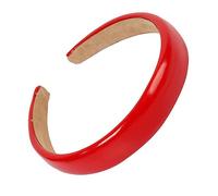 Mipcase Diadema De Cuero Brillante De Color Liso Antideslizante Ala Ancha Para Mujer Para Eventos Sociales o Uso Diario