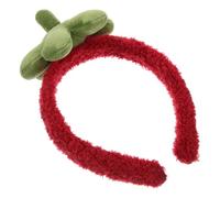 Mipcase Diadema De Maquillaje y Spa Cuidado Piel, 1 Unidad, Tamaño Ancho, De Vellón Suave, Para Mujer, Uso Diario y Lavado Facial, Diseño De Fresa Hojas, Accesorio Facial Práctico