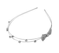 Mipcase Diadema de Mujer con Lazo y Cristales de Imitación Diseño Antideslizante Elegante Accesorio para Bodas y Comuniones Adecuada para Niñas y Damas