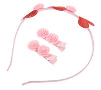 Mipcase Diadema de Rosas de Resina Roja en Forma de Corazón, Accesorio Decorativo Ligero para Fiestas de San Valentín, Obsequio para Fotomatón