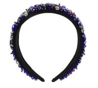 Mipcase Diadema de Terciopelo con Pedrería para Mujer Cinta Ancha de para Fiesta Boda y Diario Accesorio Elegante para Cabello