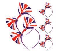Mipcase Diadema Lazo Bandera Del Reino Unido 5 Piezas Talla Única Accesorios Cabello Festivales y Fiestas Adultos y Niños
