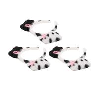 Mipcase Diadema Negra Orejas de Dálmata de Felpa Ligera Adolescentes, 3 Piezas Adorables para Fiestas de Cumpleaños y Halloween