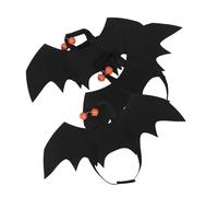 Mipcase Disfraz de Murciélago para Perro y Gato Pequeño 3 Piezas con Alas Ligeras y Campana Accesorio Divertido para Halloween y Fiestas de Interior y Exterior