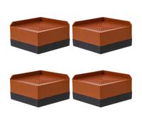 Mipcase Elevadores para Muebles de Silicona Antideslizante 4 Piezas Tamaño L 78X78 CM Altura 4 CM para Patas de Cama Escritorio Silla y Lavadora Protección Resistente y Estable Hogar