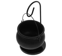 Mipcase Esencial de Cerámica y Hierro Negro, Portátil y Ligero, Estilo Caldero Simple para Decoración en Bodas y Fiestas de Inauguración