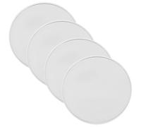 Mipcase Espejo Ventosa para Escritorio 88 CM Blanco Set de 4 Espejos de Aumento Convexos Gran Angular para Oficina Monitor y Mampara Circular Portátil para Vigilancia