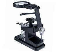 Mipcase Estación de Soldadura LED Luces Lentes Soporte Soldador Metálica y Herramienta Multifuncional Manualidades y Reparaciones