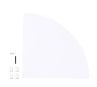 Mipcase Estante Esquinero de Pared Triangular de Madera Plástica Estante de Almacenamiento Forma de Abanico de 22 CM Soporte para Cocina Baño y Oficina Tornillos y