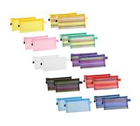 Mipcase Estuche para Bolígrafos y Lápices Multiusos para Niños y Oficina, Nylon Resistente y Portátil, Paquete De 20 Unidades Colores Aleatorios, Bolsa De Viaje para Arte y Manualidades