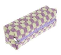 Mipcase Estuche para Lápices de Mano de Gran Capacidad en Poliéster Púrpura Cremallera, Bolsa Organizadora Portátil Adecuado para Actividades Artísticas y Bocetos al Aire Libre