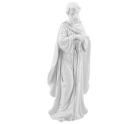 Mipcase Figura del Padrenuestro de Resina Blanca Estatua Cristiana de Jesús para Decoración Católica del Hogar Adorno Navideño Espiritual Escultura Renacentista Detallada Adecuado para