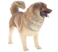 Mipcase Figura Realista de Perro Pastor Caucásico Estatua Decorativa Simulada para Escritorio y Hogar Adorno Miniatura Detallado para Oficina