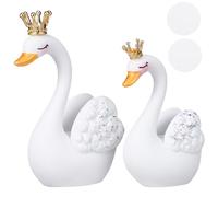 Mipcase Figuras de Cisne de Resina Blanca Decoración Romántica para Mesa Hogar Oficina y Tablero de Coche Adorno Versátil para Boda y Regalo Elegante
